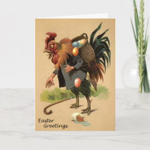 Vintage Rooster Easter Card