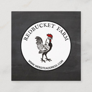 Vintage Rooster Emblem Country Farm Business Card
