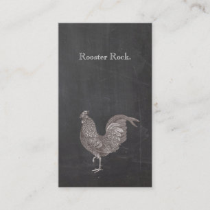 Vintage Rooster Etching Rustic Business Card