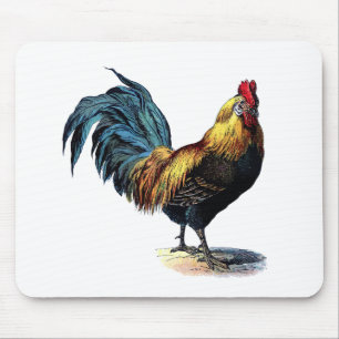 Vintage rooster mouse mat