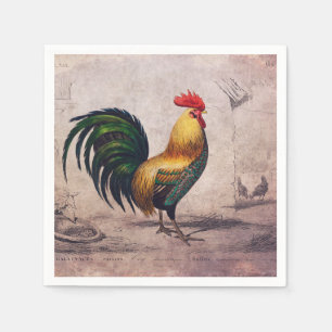 Vintage Rooster Napkins