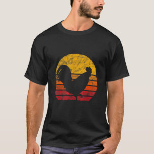Vintage Rooster Retro Gamecock Chicken Sunset T-Shirt