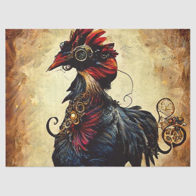 Vintage Rooster Tissue Paper (Front)
