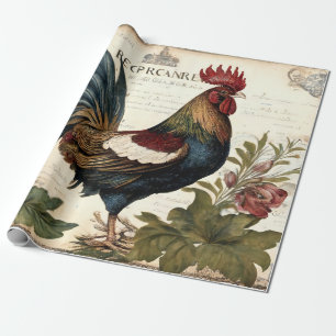 Vintage Rooster Wrapping Paper