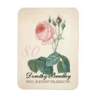 Vintage Rose 80th Birthday Celebration - Magnet