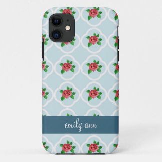 Vintage Rose and Quatrefoil iPhone4 Case