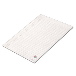 Vintage Rose and Vellum Small Business Notepad