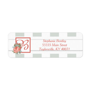 Vintage Rose Antique Wedding Return Address Label