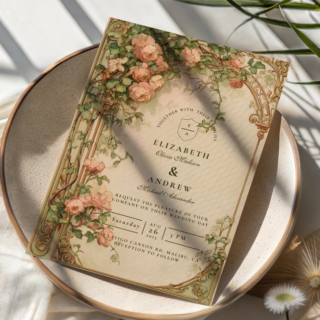 Vintage Rose Arch Wedding Invitation (Creator Uploaded)