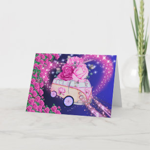 Vintage Rose Beaver Bus Card