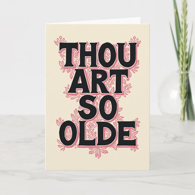 Vintage Rose Birthday Card (Front)