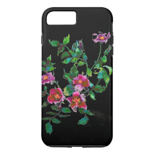 Vintage Rose - black iPhone 8 Plus/7 Plus Case