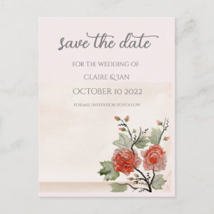 Vintage Rose ( blush ) Postcard