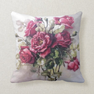 Vintage Rose Bouquet Cushion