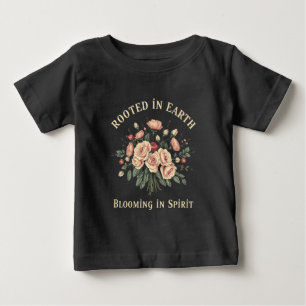 Vintage Rose Bouquet Rooted in Earth Graphic Art Baby T-Shirt