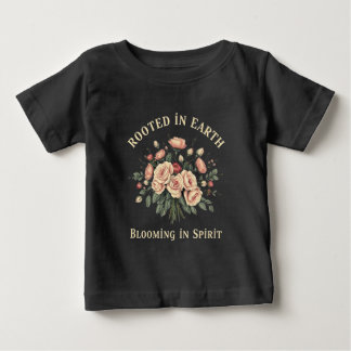Vintage Rose Bouquet Rooted in Earth Graphic Art Baby T-Shirt