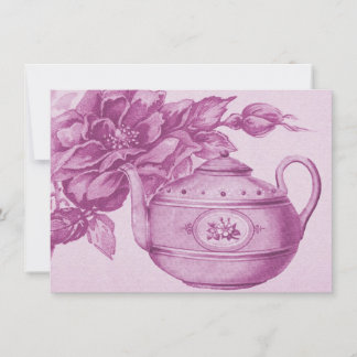 Vintage Rose Bridal Tea Invitation