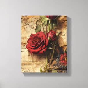 Vintage Rose Canvas Print