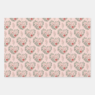 Vintage rose classic romantic wrapping paper sheet