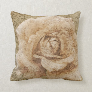 Vintage rose cushion