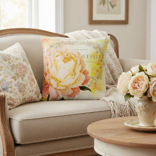 Vintage rose cushion