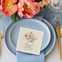 Vintage Rose Customise Bridal Shower Paper