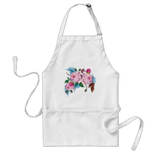 Vintage Rose cute pink rose Standard Apron