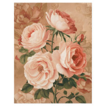 Vintage Rose design scrapbook and craft paper