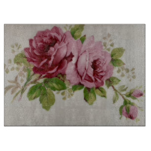 Vintage Rose Elegance Cutting Board
