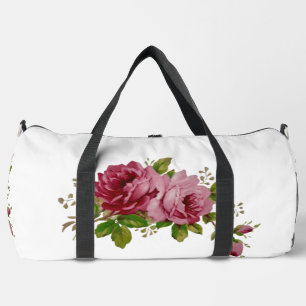 Vintage Rose Elegance Duffle Bag