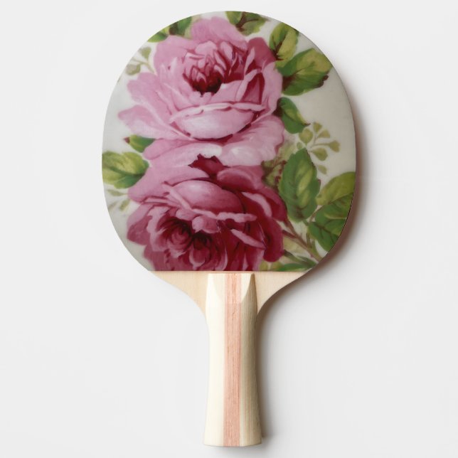 Vintage Rose Elegance Ping Pong Paddle (Front)