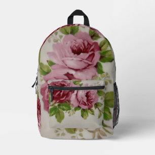 Vintage Rose Elegance  Printed Backpack