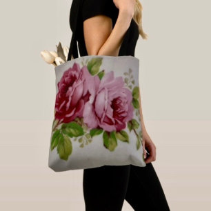 Vintage Rose Elegance Tote Bag