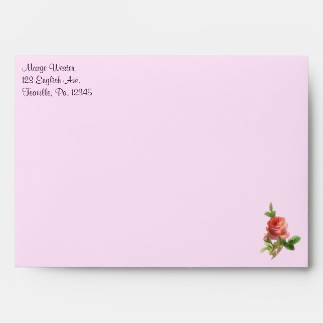 Vintage Rose Envelope (Front)