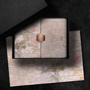 Vintage Rose Ephemera   Floral Watercolor Tissue Paper