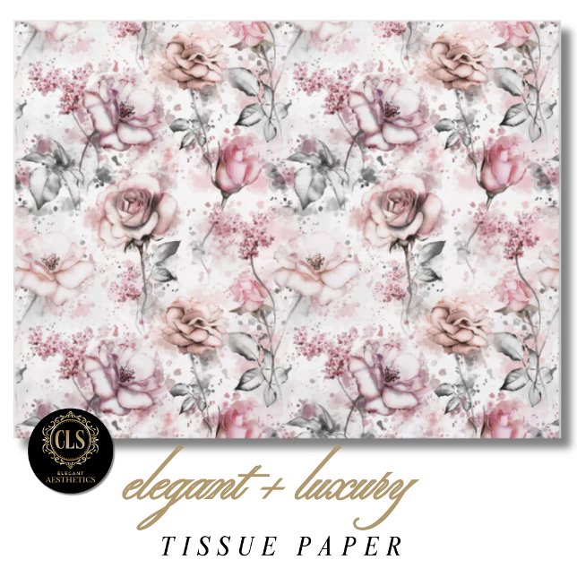 Vintage Rose Ephemera Gift  Tissue Paper (Tissue Paper – Vintage Rose Ephemera)