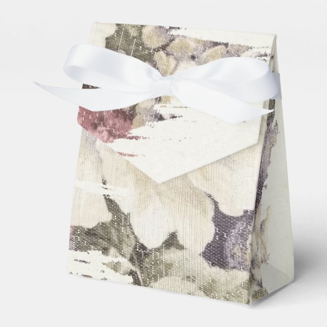 vintage rose floral abstract favour box (Front Side)