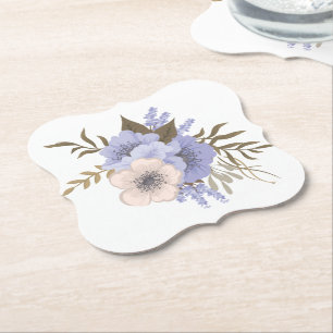 Vintage Rose Floral Art Retro Botanical Flowers Paper Coaster