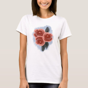 Vintage Rose Floral Art Romantic Botanical T-Shirt