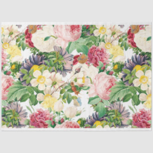 Vintage Rose Floral Medley Tissue Paper