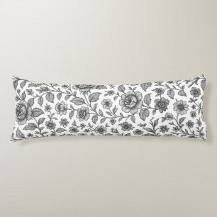 Vintage Rose Floral Pattern Body Cushion