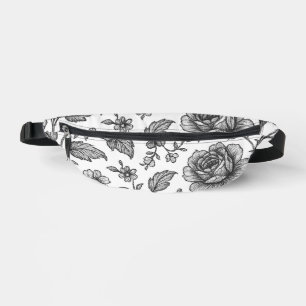 Vintage Rose Floral Pattern Bum Bags