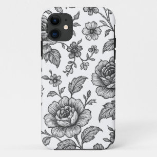 Vintage Rose Floral Pattern iPhone 11 Case