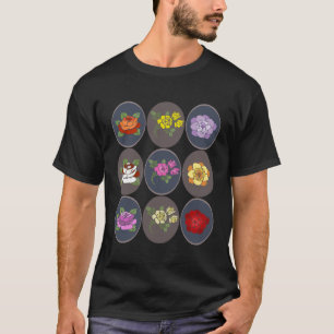 Vintage Rose Floral Pattern Multicolor Rose T-Shirt