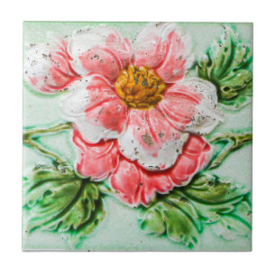 Vintage Rose Floral Tile
