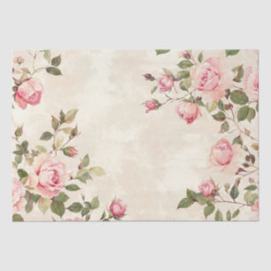Vintage Rose Floral Tissue Paper
