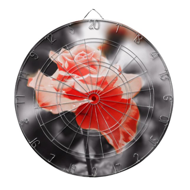 Vintage Rose Flowers Dartboard (Front)