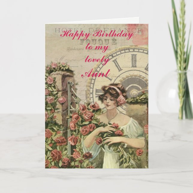 Vintage Rose Gatherer Card (Front)