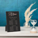 Vintage Rose Gold Scissors Salon Price Menu Plaque<br><div class="desc">Vintage Rose Gold Scissors Salon Price Menu plaque. This elegant modern trendy business design features vintage scissors on a solid black background. Perfect for a hair stylist,  seamstress,  or salon owner.</div>