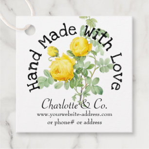 Vintage Rose Handmade With Love Product Thank You  Favour Tags